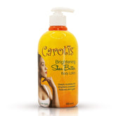 CAROTÏS skin brightening lotion bottle front hints at even glow.