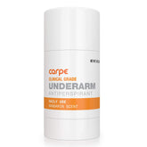 Carpe Clinical Strength deodorant stick unwrapped for daily dryness and odor control.