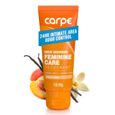 Carpe Feminine Care intimate deodorant bottle with Vanilla Peach scent for all-day odor control