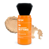 Carpe sweat-absorbing mineral powder jar provides oil control for a matte look.