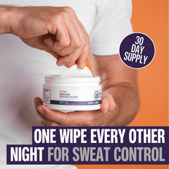 Carpe packaging closeup highlighting clinical-grade sweat and odor control claims