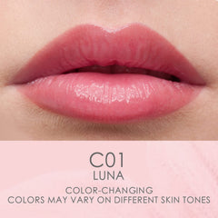 Catkin color-change glow lips demonstrates pH-reactive tint for a subtle custom glow.