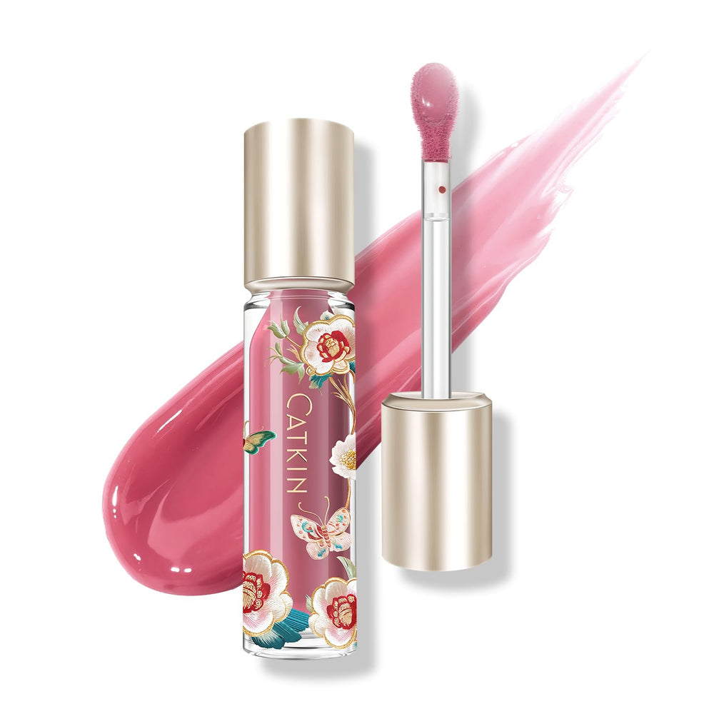 Catkin Lip Plumper Gloss glass finish for fuller, high-shine pout.
