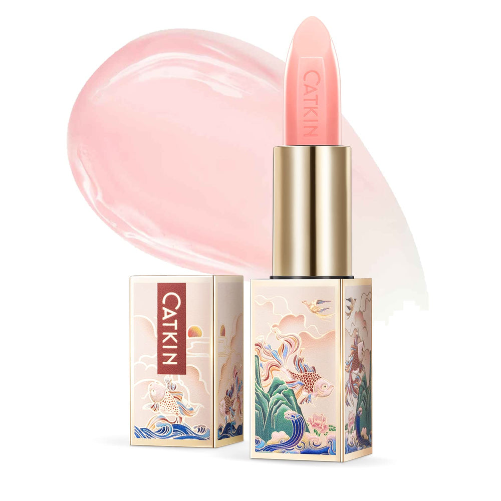 Catkin tinted lip balm pink tube showcasing color-changing hydration for daily wear.