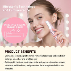 CATLANE Dermaplane Sonic Vibration close-up showing gentle exfoliation