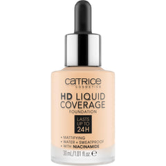Catrice HD Liquid Coverage dropper applying base for buildable coverage