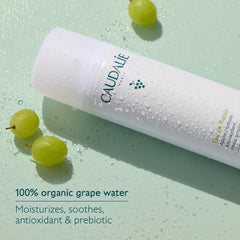 Caudalie Grape Water Mist on skin helps prep makeup with a fresh, hydrated base.