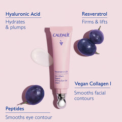 Caudalie Resveratrol-Lift eye gel cooling applicator close-up for refreshing under-eye care.