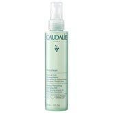 Caudalie Vinoclean cleansing oil bottle pour demonstrates fast makeup removal