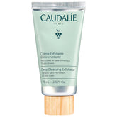 Caudalie Vinoclean deep cleansing exfoliator bottle refreshing pores for brighter skin.
