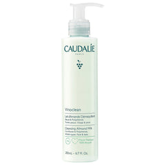Caudalie Vinoclean gentle cleansing almond milk bottle close-up for daily use