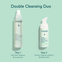 Caudalie Vinoclean Instant Foaming Cleanser tube illustrating daily cleansing with antioxidants