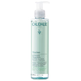 Caudalie Vinoclean Micellar Cleansing Water bottle on vanity for gentle makeup removal.