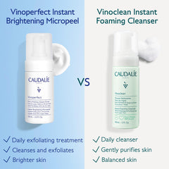 Caudalie Vinoperfect mandelic acid ingredients graphic highlights gentle exfoliation.