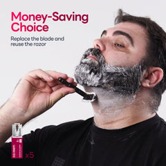 CAVEEM razor handle non slip grip supports comfortable shaving with steady control