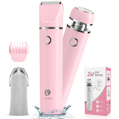 Cayzor Bikini Trimmer 2in1-heads for versatile grooming across body areas.