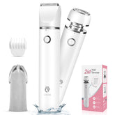 Cayzor bikini trimmer front view in white for quick, portable grooming on the go.