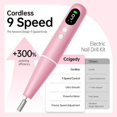 Ccigedy cordless nail drill travel-friendly design for on-the-go manicures