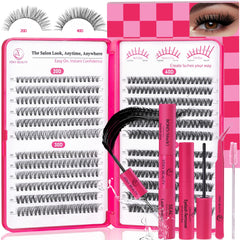 CCODDY Lash Clusters Kit packaging with 480 clusters and accessories for at-home lash DIY