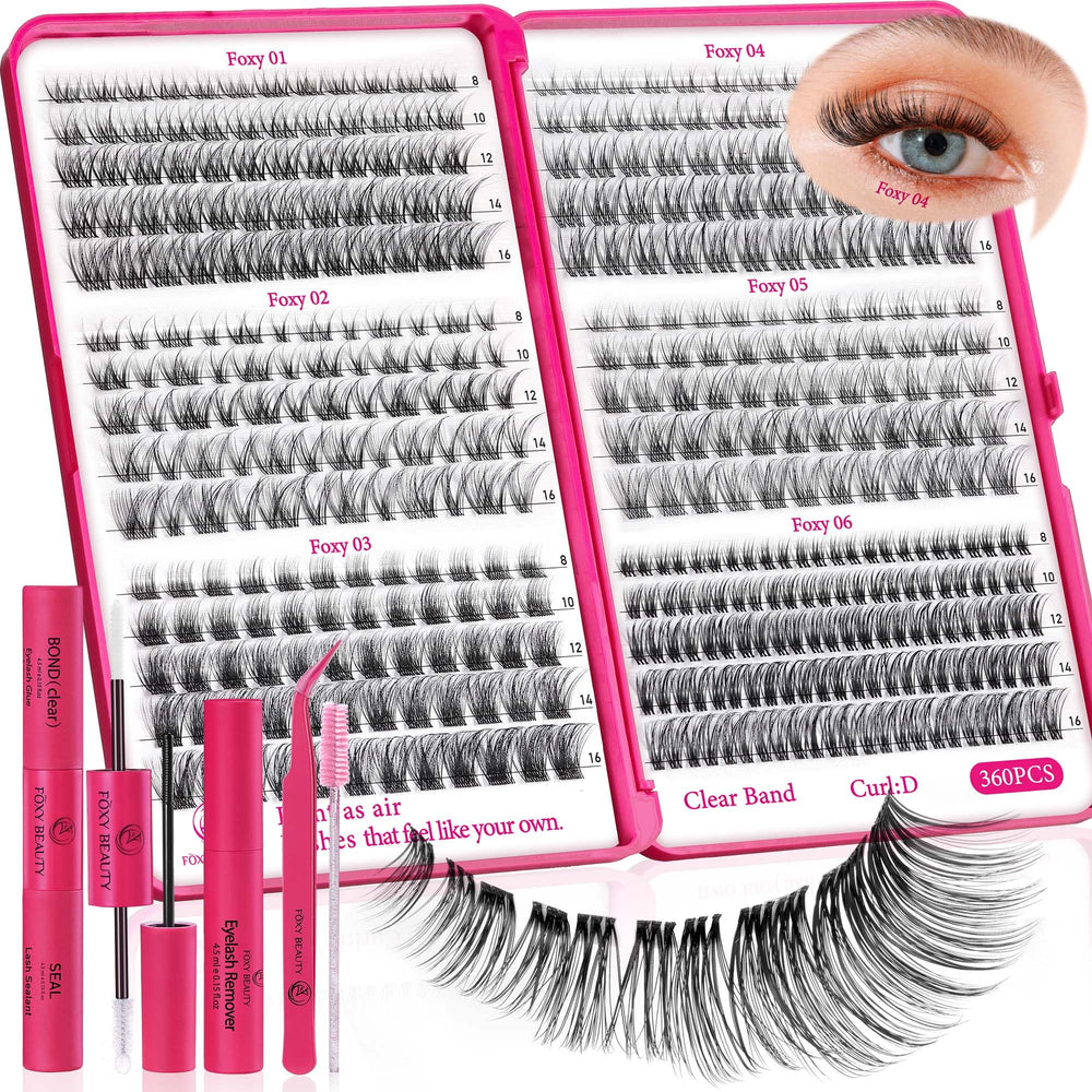 CCODDY Nova Lash Clusters Kit 360pcs collection demonstrates affordable salon-style lashes for at-home wear.