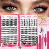 CCODDY Vasa Muse lash clusters book open, showing a full 288-piece collection for DIY looks.