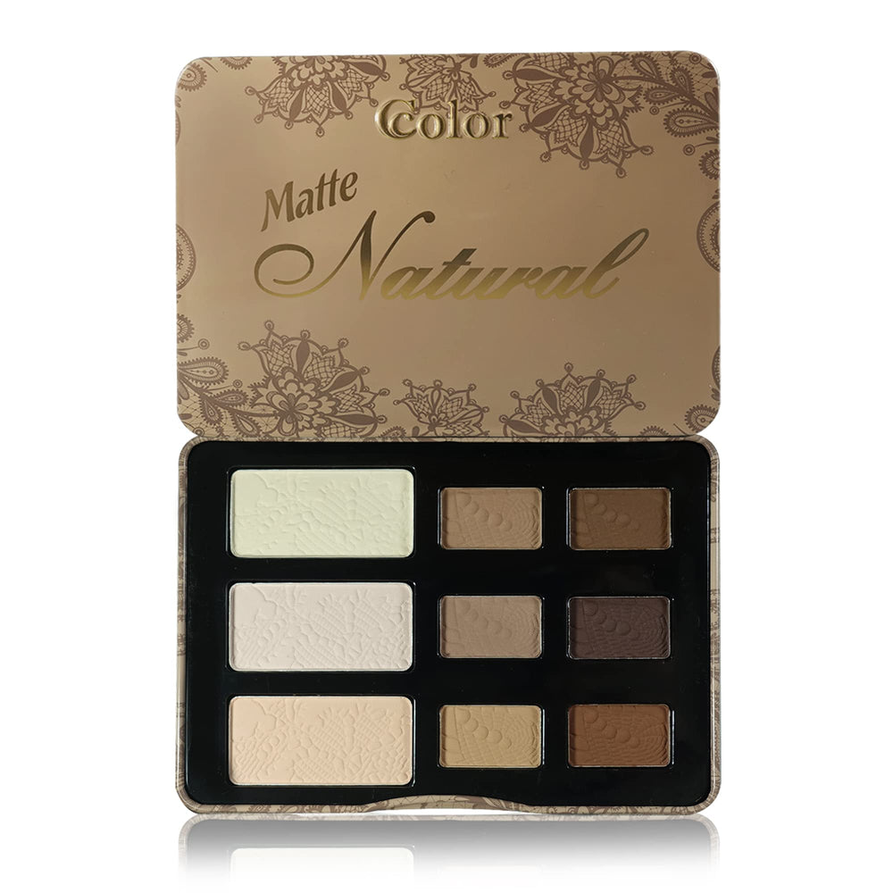 Ccolor Paleta Sombras Matte Natural: nueve tonos para looks versátiles.
