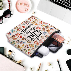 CEASQVAA travel cosmetics pouch suitable for travel kits and desk organization.