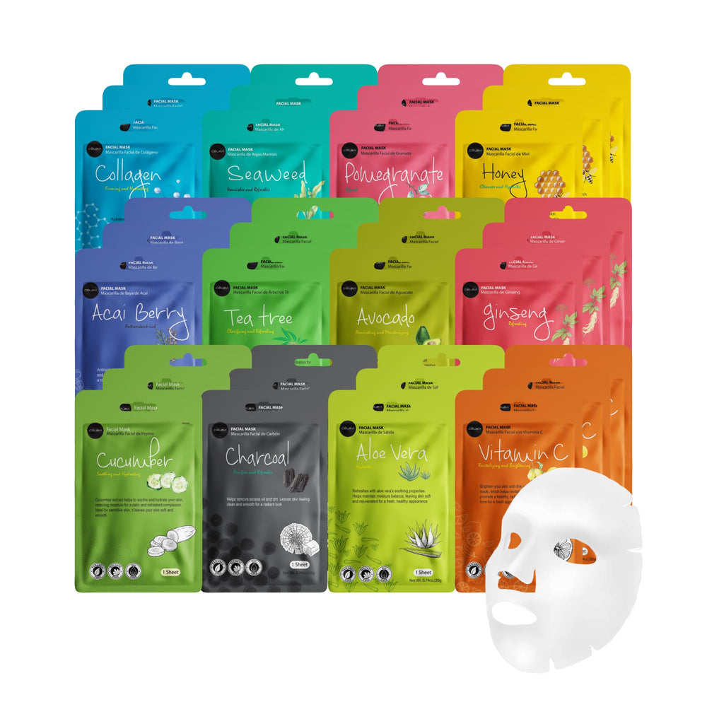 Celavi Essence variety set packaging shows a 36-piece kit for easy skincare routine.