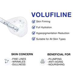 CELDYQUE Volufiline cheek-firming close-up suggests lifted cheeks.