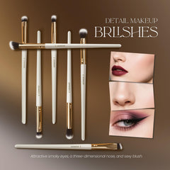 Complete 12 piece makeup brush set from CELIMAIT for face eyes foundation.