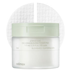 Celimax Ji.Woo.Gae Toner Pad packaging for blemish-prone skin.