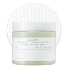 Celimax One Step packaging close-up highlights glow-boosting formula for smoother skin.