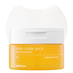 Celimax Pore+Dark Spot Brightening Pad packaging shows a convenient 40 pad supply for routine skincare