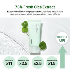 Celimax Real Cica Soothing Cream fresh Cica Extract close-up highlighting soothing irritation