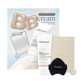 Cell Fusion C Skin Blemish Balm No.23 swatch on mixing palette for customizable coverage.