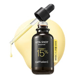 Cell Fusion C Toning C Vita Shot Ampoule spicule closeup suggests brightening glow potential