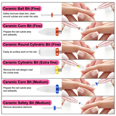 Cellentool ceramic bits deliver smooth shaping for natural and enhanced nails