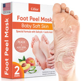 CÉLOR Foot Peel Mask box packaging shows two pairs for at-home spa.