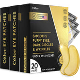 CÉLOR Celor under-eye patches golden glow application for soothing hydration and targeted under-eye care.