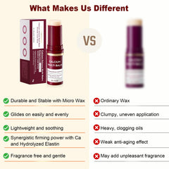 Celuriane Calcium Multi Balm Stick on neck area for hydration and comfort.