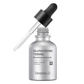 Centellian 24 glutathione-toning-ampoule bottle showcases a luminous glow for even skin tone.