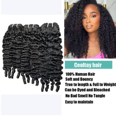 Ceoltay Water Wave Burmese bundles close-up – tangle-free finish and easy styling.