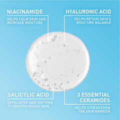 CeraVe foamy gel texture close-up demonstrating gentle lather benefit