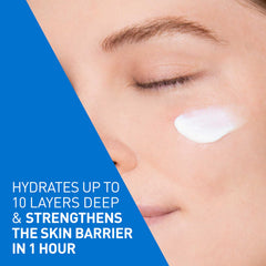 CeraVe AM lotion texture close-up highlighting smooth hydration