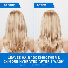 CeraVe shampoo foam texture close-up showing gentle lather and moisturizing feel