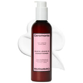Ceremonia Guava Leave-In Bottle Pour showcases deep hydration for dry hair.