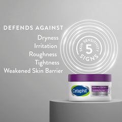 Texture close-up of Cetaphil Purifying Clay Mask shows creamy formula for gentle cleansing.