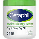 Cetaphil Moisturizing Cream 20oz jar for fragrance-free hydration of sensitive skin.