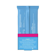 Cetaphil face wipes twin-pack with flip-top closure – convenient access on the go.