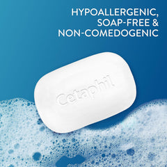 Cetaphil Gentle Cleansing Bar in use on dry skin for a moisturizing cleanse.